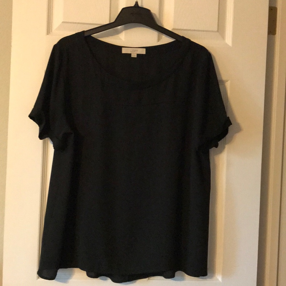 Loft Black Babydoll Top XL